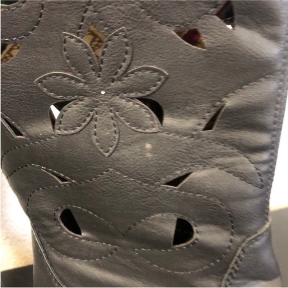 Rampage Black Faux Leather Tall Heeled Boots - Picture 16 of 16